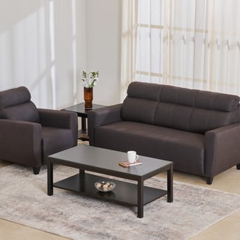 Emily Fabric 3+1 Seater Sofa Set - Brown