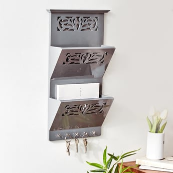 Kylie Letter and Key Holder - Grey