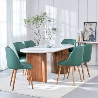 Fern Living Quartz Top 6-Seater Dining Table - White