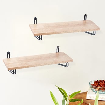 Lets Garden Dyke Wooden Set of 2 Wall Shelves