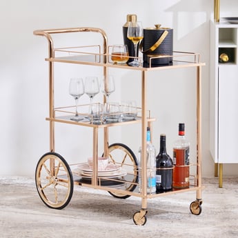 Clair Serving Trolley - Gold