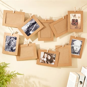 Corsica Snapshot Set of 10 Paper Hanging Photo Frames - 15x11.5cm