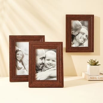 Pacific Sepia Plus Set of 3 Wooden Photo Frames