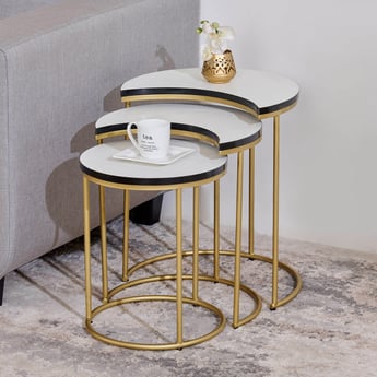 Helios Ekron Nest of 3 Tables - Gold