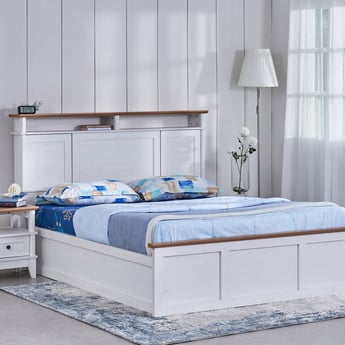 Santorini Marina King Bed with Box Storage - White