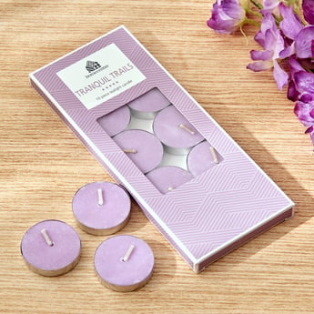 Colour Refresh Set Of 10 Lavender Scented T-Light Candles