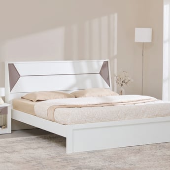 Quadro Edge Queen Bed - White