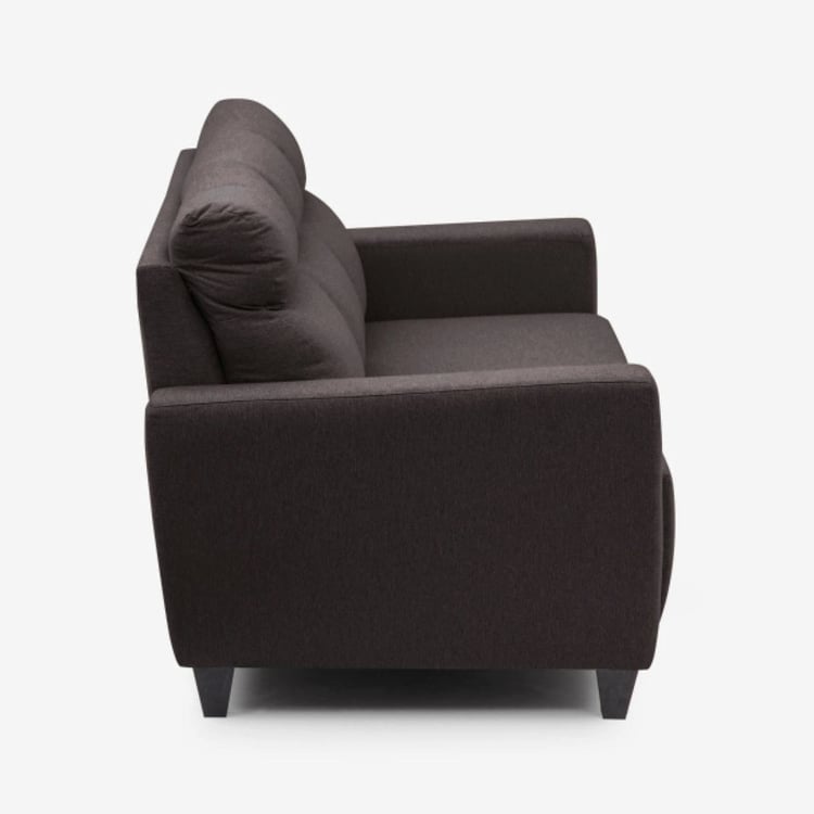 Helios Emily Fabric 3-Seater Sofa - Brown