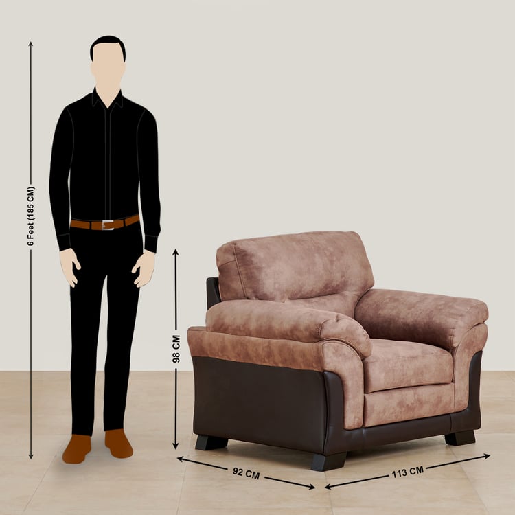 Aries Fabric 3+2+1 Seater Sofa Set - Beige