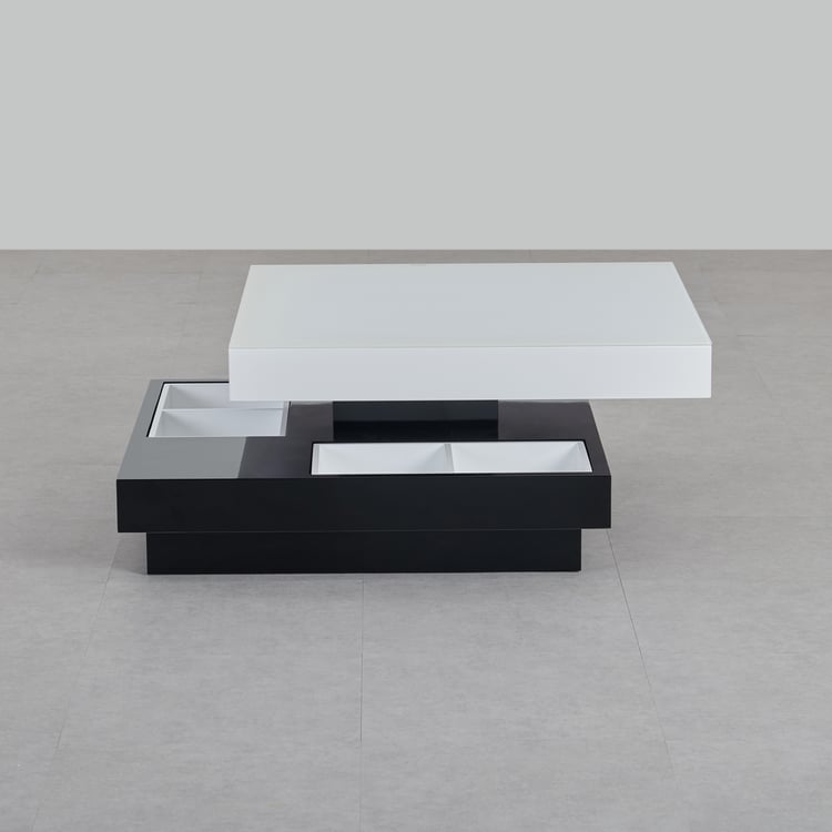 Bentley NXT Glass Top Coffee Table - White and Black
