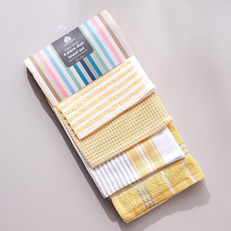 Colour Refresh Set of 4 Cotton Dish Towels