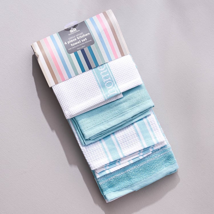 Colour Refresh Set of 4 Cotton Kitchen Towels