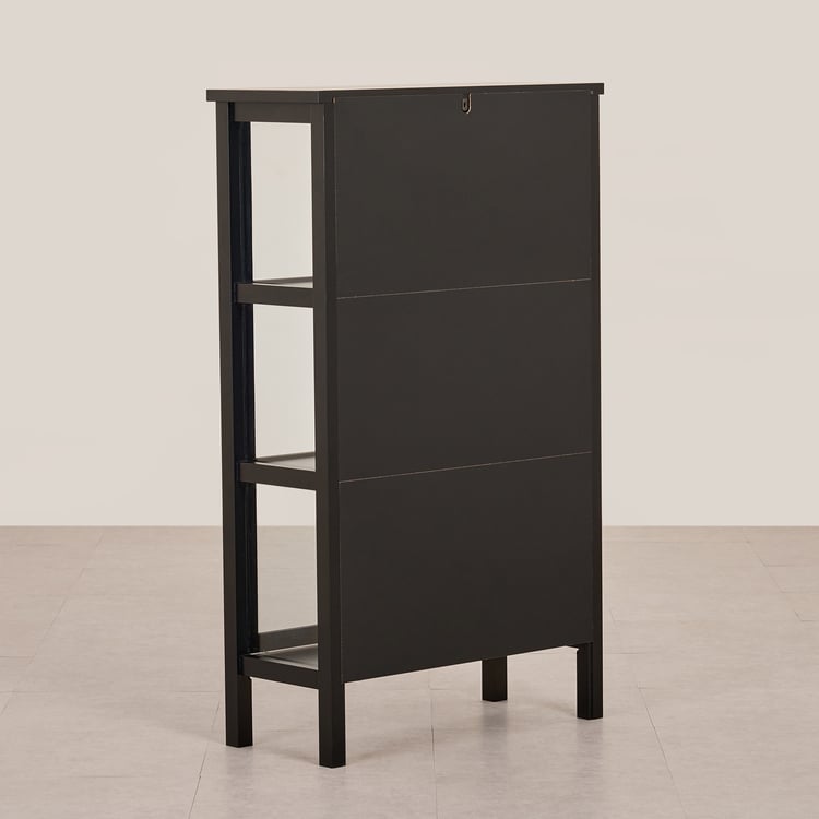 Meg 3-Tier Multipurpose Cabinet - Black