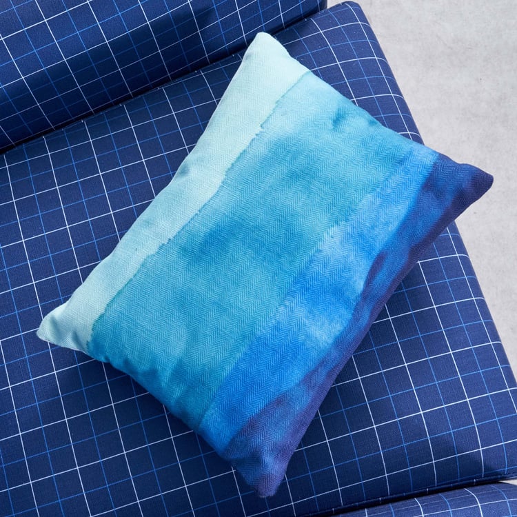 Santorini Fabric Wing Chair with Cushion - Blue