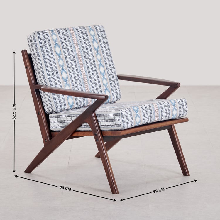 Rio Mango Wood Lounge Chair - White