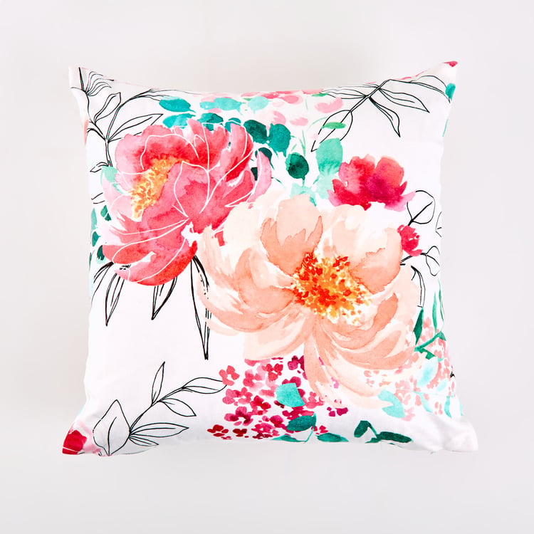 Evan Brook Set of 2 Floral Print Cushion Covers - 40x40cm