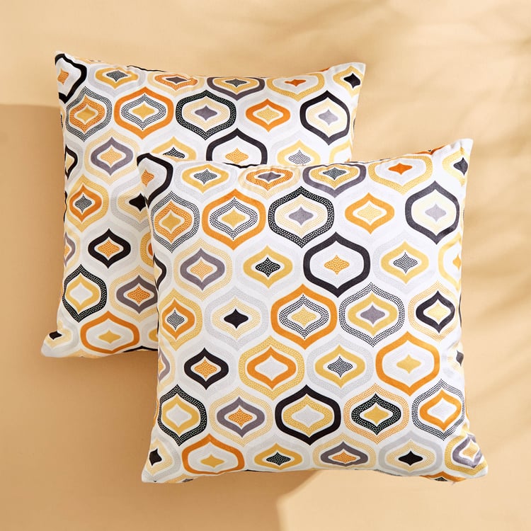 Evan Soho Set of 2 Printed Cushion Covers - 40x40cm