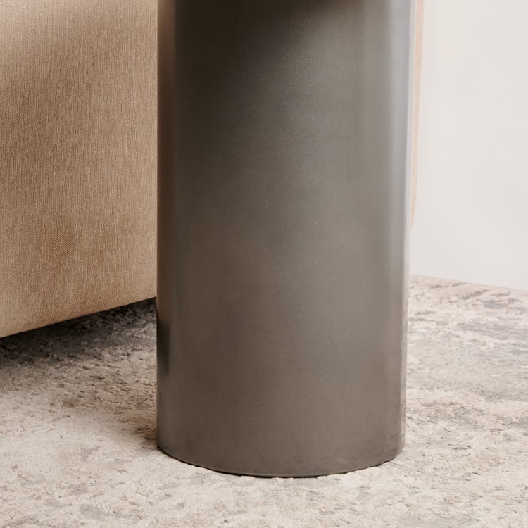 Marquina Faux Marble Top End Table - Grey