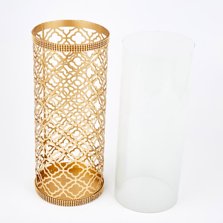Rylee Arlett Metal Cutwork Tabletop Vase