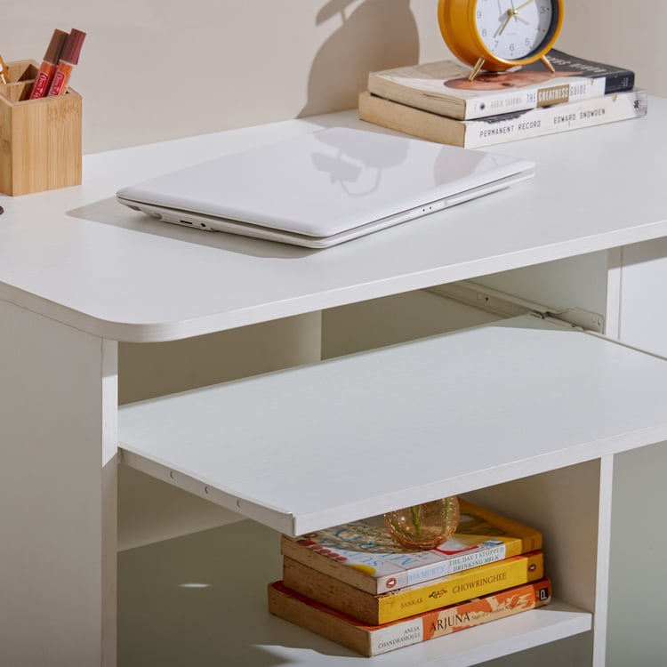 Quadro NXT Computer Desk with Drawer - White