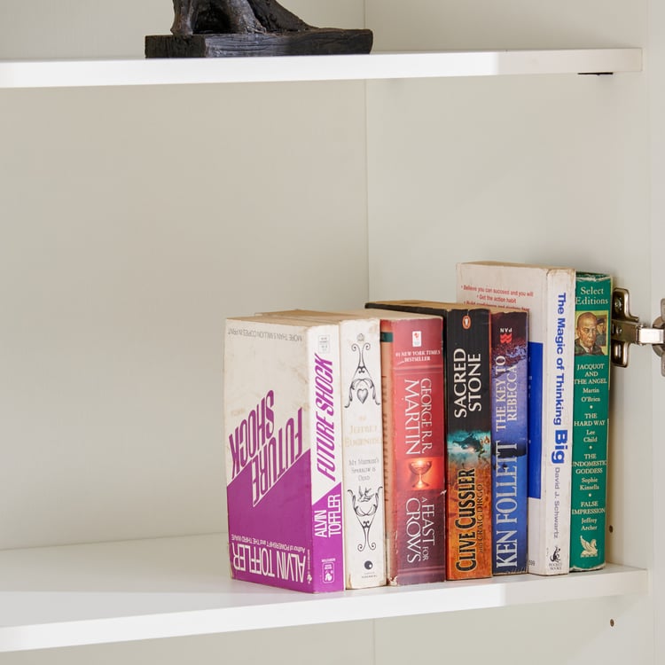 Quadro 3-Door Book Cabinet - White