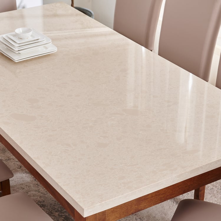 Giza Composite Marble Top 8-Seater Dining Table - Beige