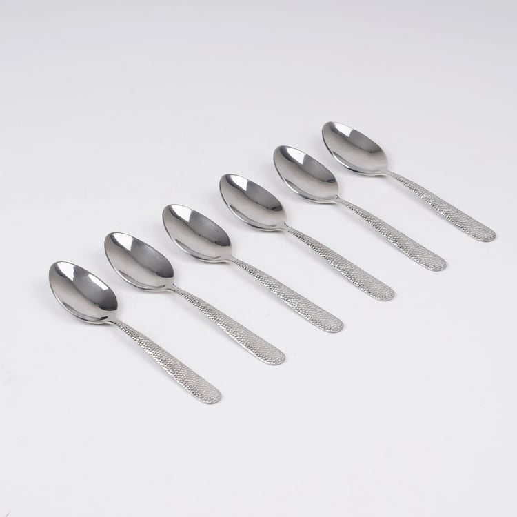 Glister Elke Set of 6 Stainless Steel Tea Spoon