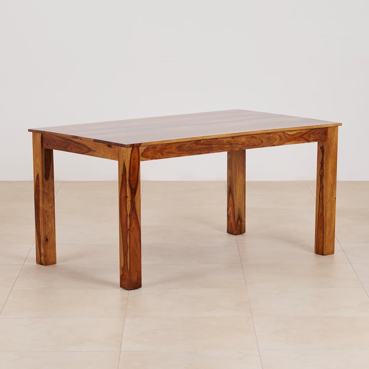 (Refurbished) Adana Sheesham Wood 6-Seater Dining Table - Brown