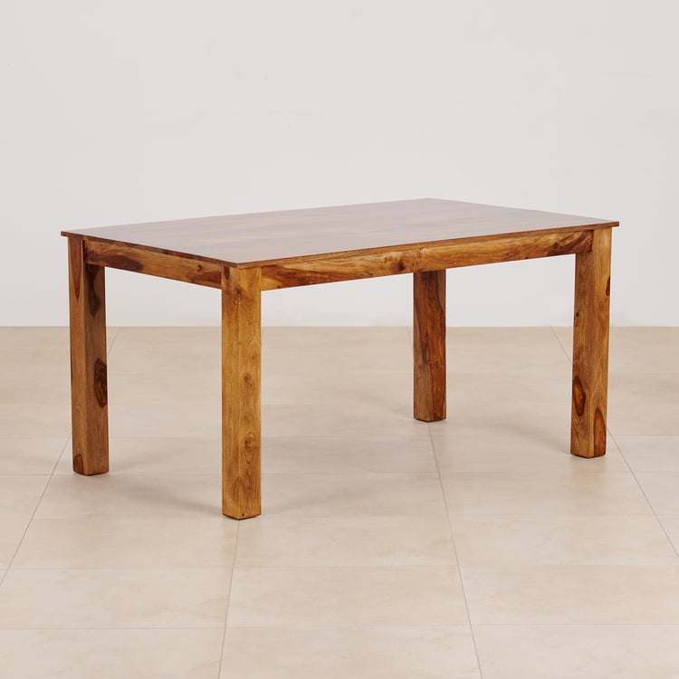 (Refurbished) Adana Sheesham Wood 6-Seater Dining Table - Brown