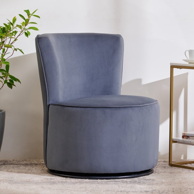 Noa Fabric Rotating Accent Chair - Grey