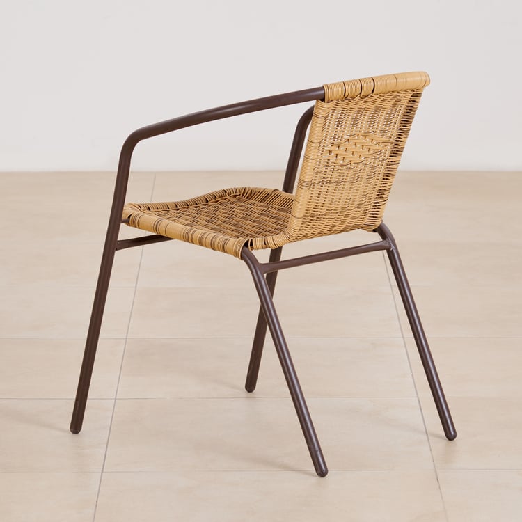 (Refurbished) Fullerton Polyrattan Chair - Brown