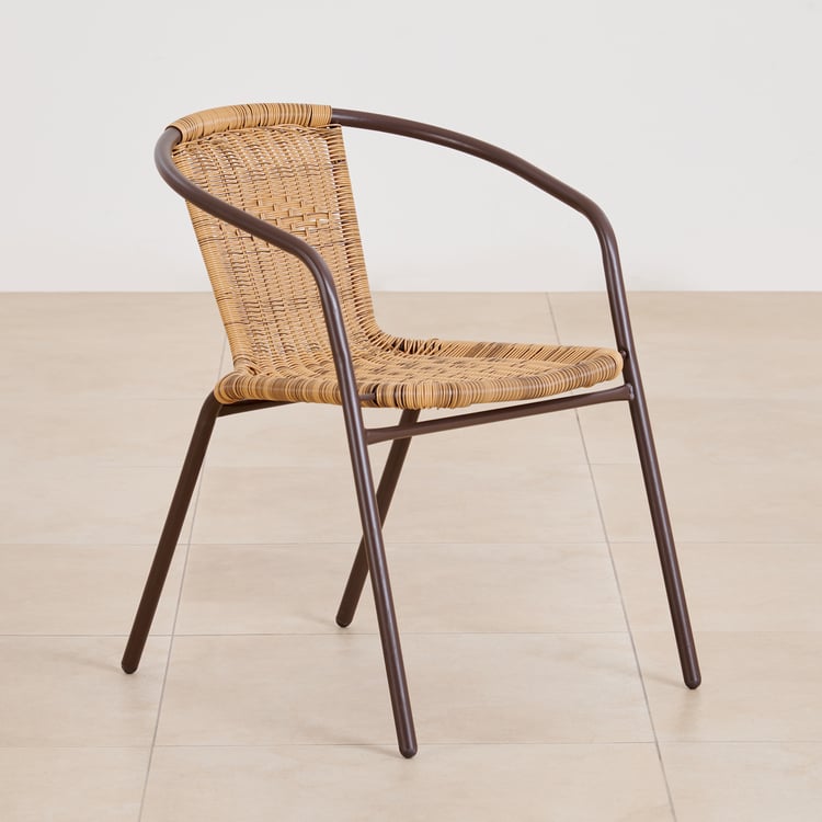 (Refurbished) Fullerton Polyrattan Chair - Brown