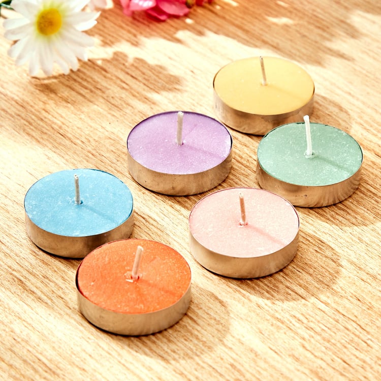 Colour Refresh Set of 10 Orange Scented T-light Candles