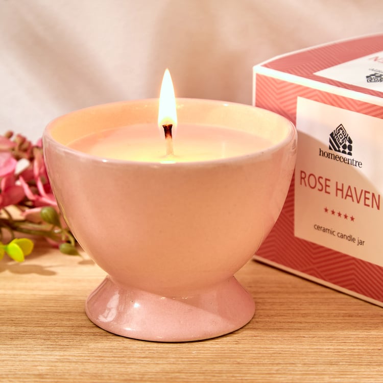 Colour Refresh Rose Scented Jar Candle