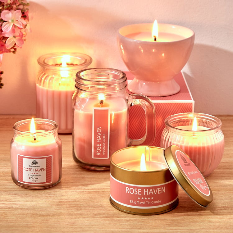 Colour Refresh Rose Scented Jar Candle