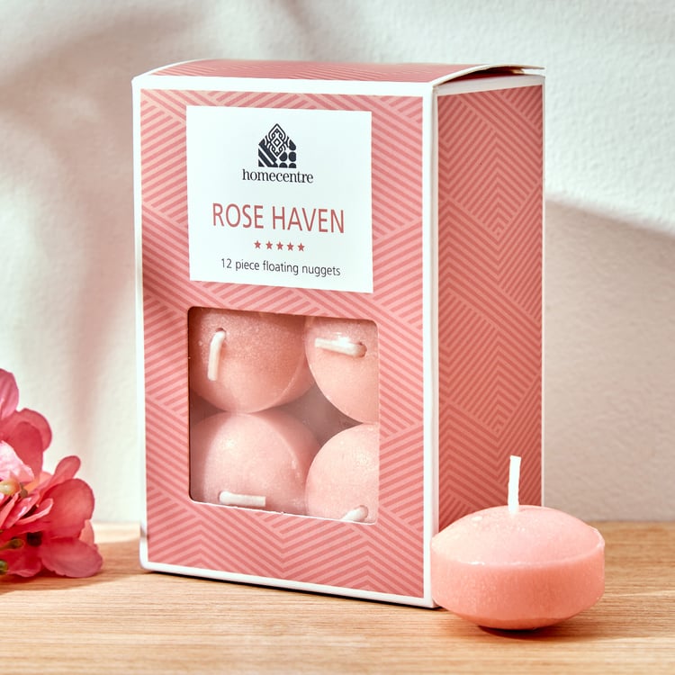 Colour Refresh Set of 12 Rose Scented Floating Nuggets