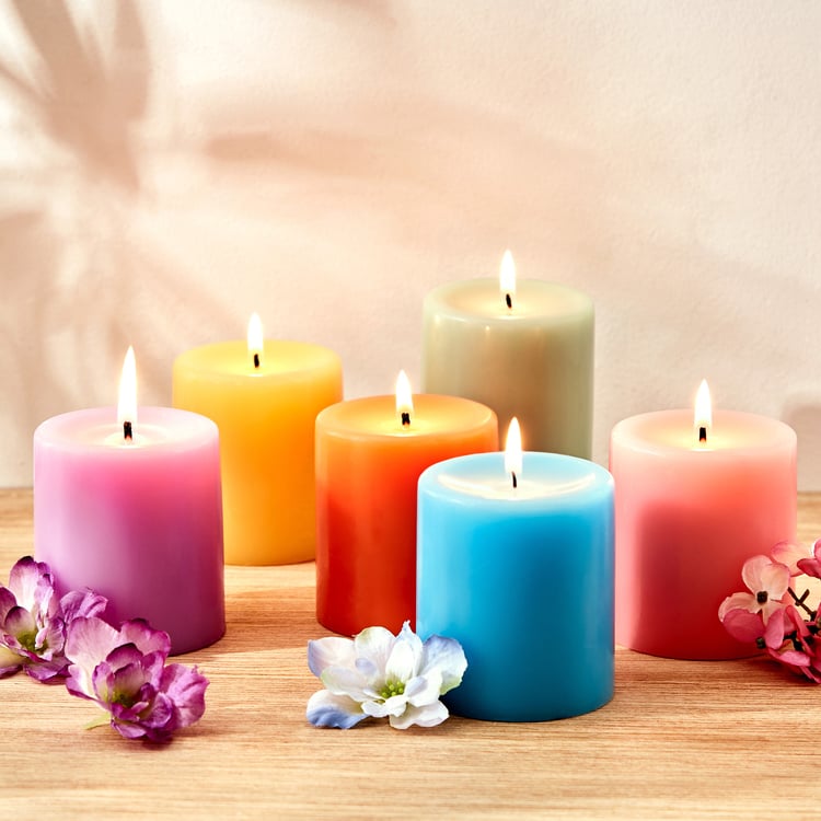Colour Refresh Lime Scented Pillar Candle