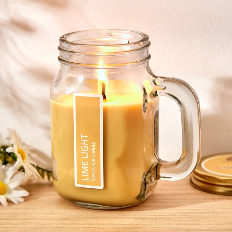 Colour Refresh Lemongrass Scented Jar Candle