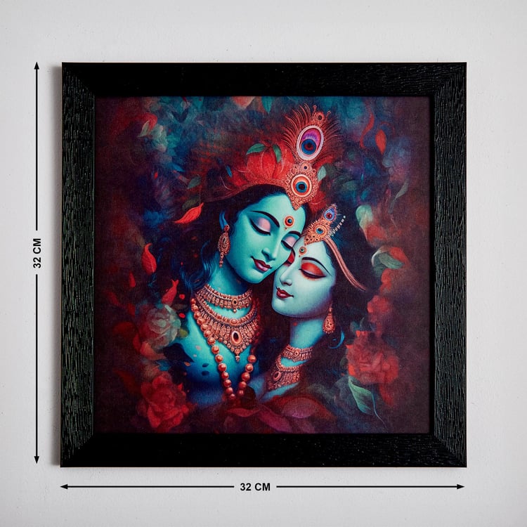 Aura Divine Radha Krishna Picture Frame - 32x32cm