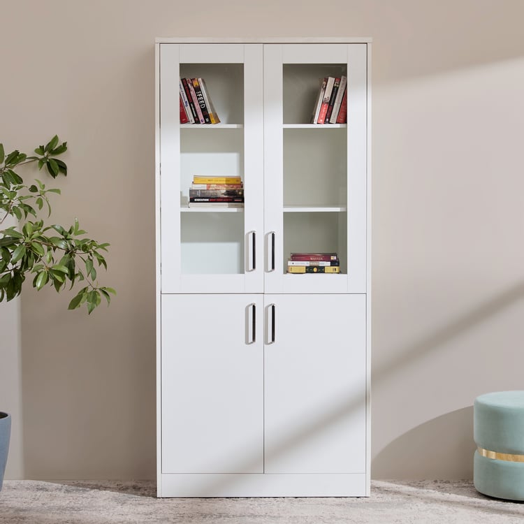 Quadro 2-Door Book Cabinet - White
