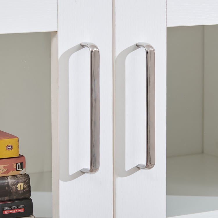 Quadro 3-Door Book Cabinet - White