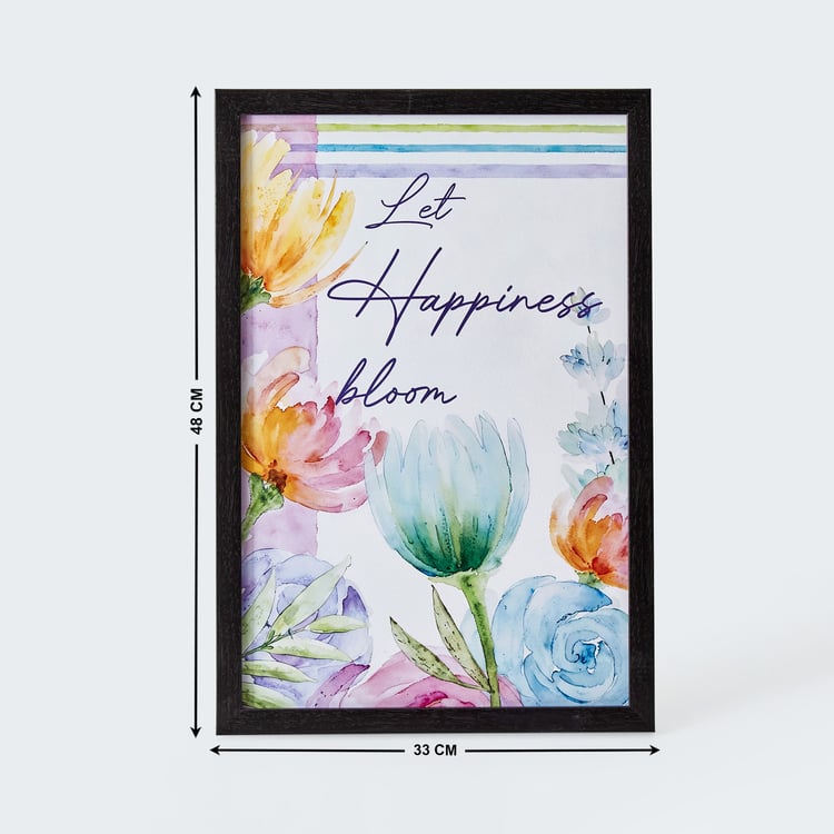Spectrum Canvas Happiness Picture Frame - 33x48cm