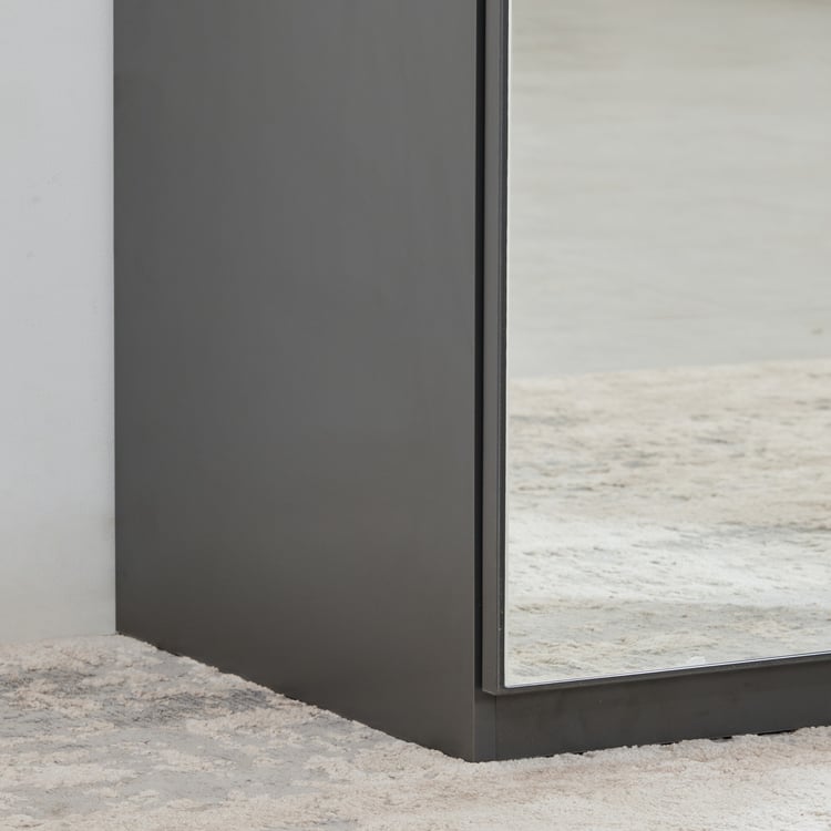 Connect 3-Door Wardrobe with Mirror and Drawer - Grey
