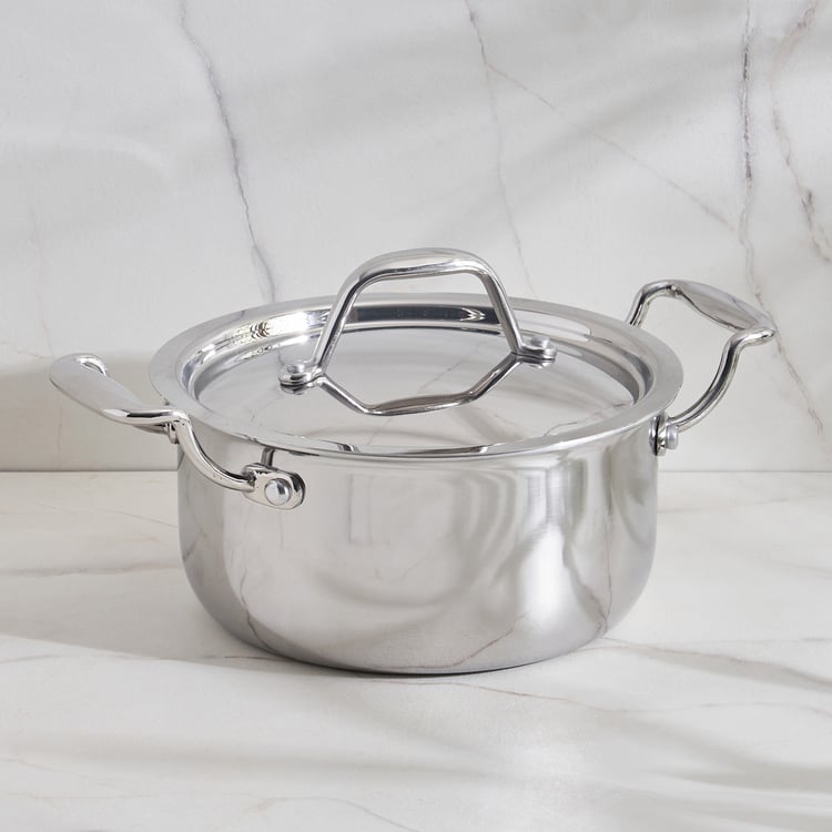 Valeria Carin Stainless Steel Casserole with Lid - 1.5L