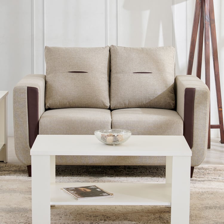 Berry Fabric 2-Seater Sofa - Beige